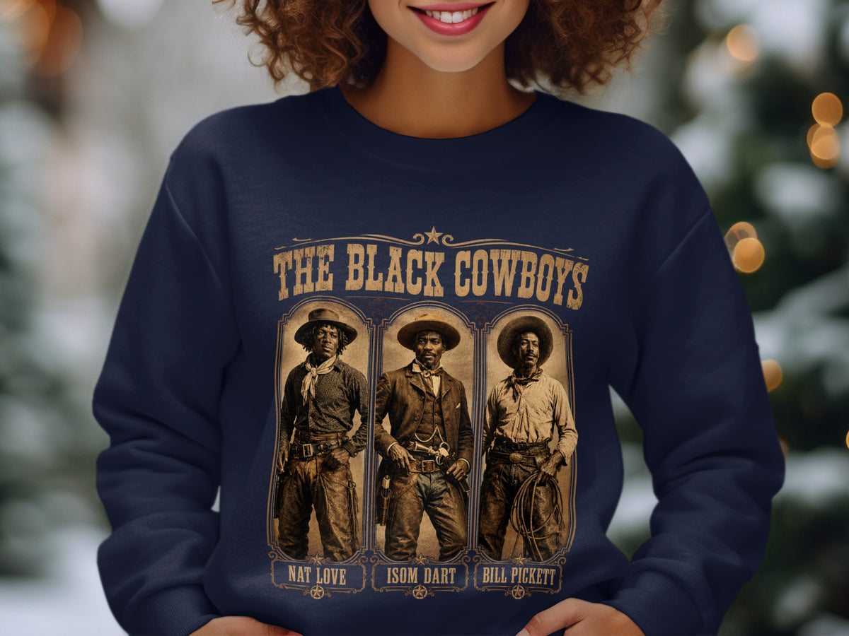 The Black Cowboys featuring Nat Love, Isom Dart, and Bill Pickett.