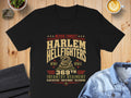Black t-shirt with Harlem Hellfighters WWI/WWII 369th Infantry Regiment design.