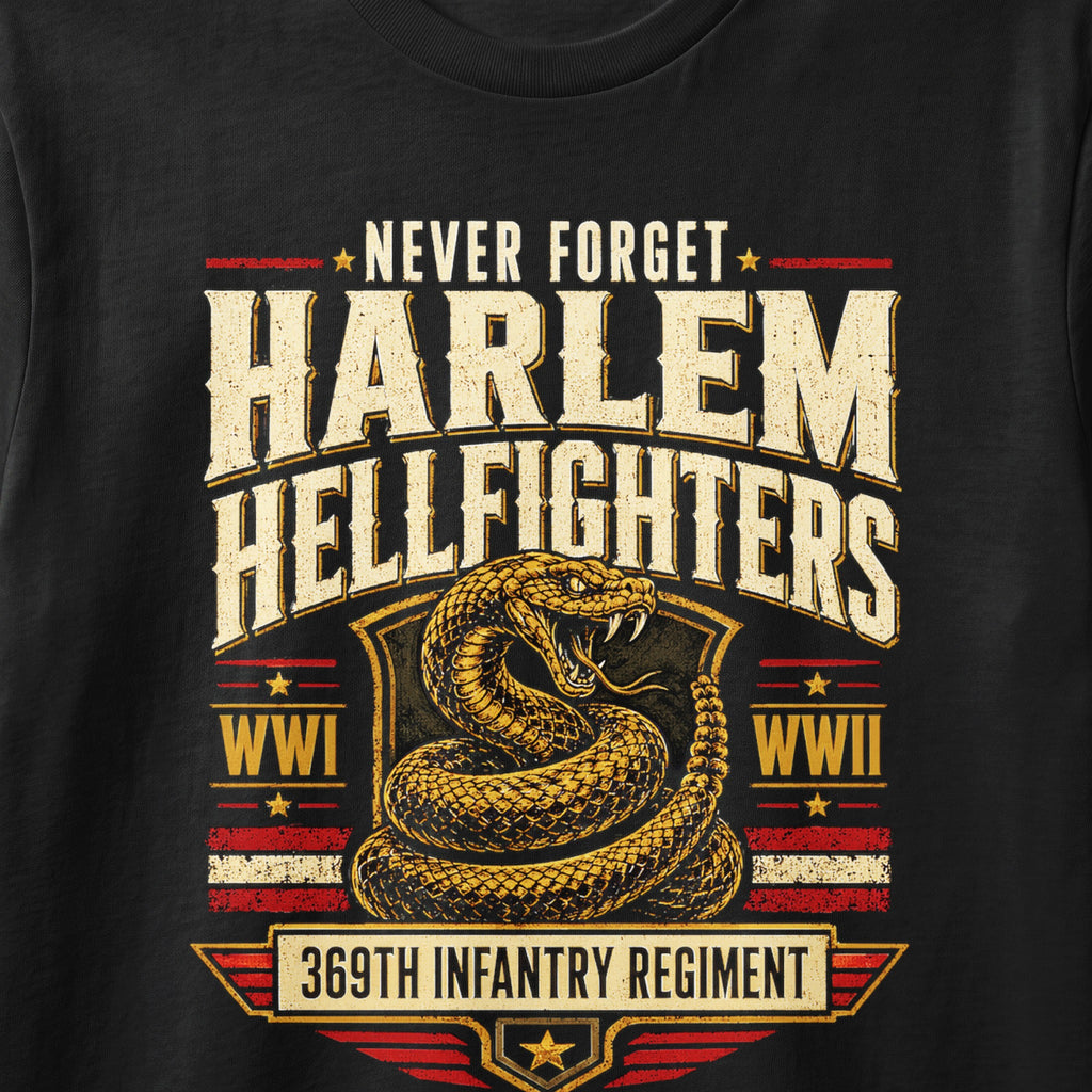 Harlem Hellfighters 369th Infantry Regiment WWI WWII snake design.