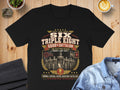 Black t-shirt with "Six Triple Eight 6888th Battalion WWII Black Female Postal Battalion" design.