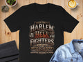Black t-shirt with Harlem Hell Fighters WWII Infantry Regiment 369th design.