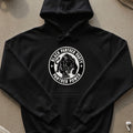 Black hoodie with a Black Panther Party logo featuring a panther and text.